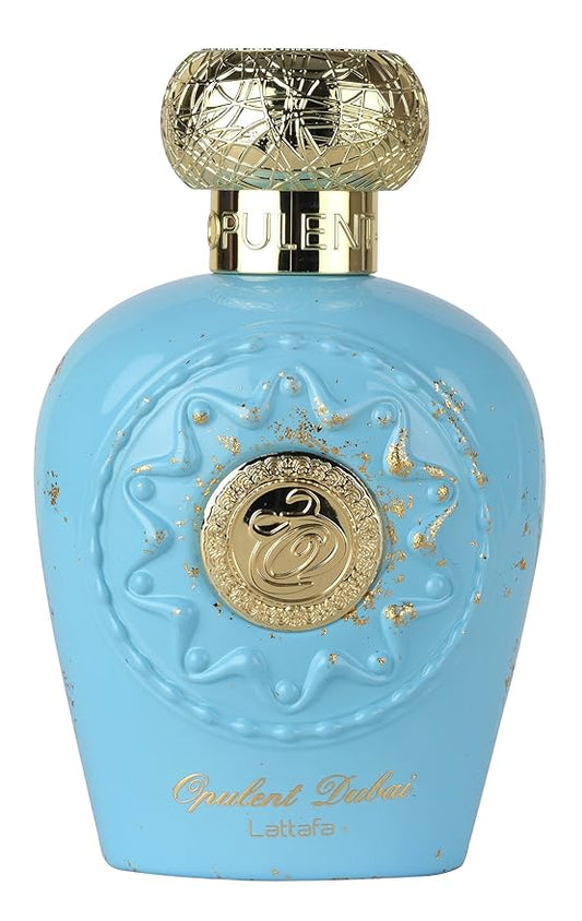 Lattafa Opulent Dubai - Citrus, Fruity, Floral, Woody - Eau de Parfum Long-Lasting Fragrance for Unisex, 3.4 Ounce / 100 ml