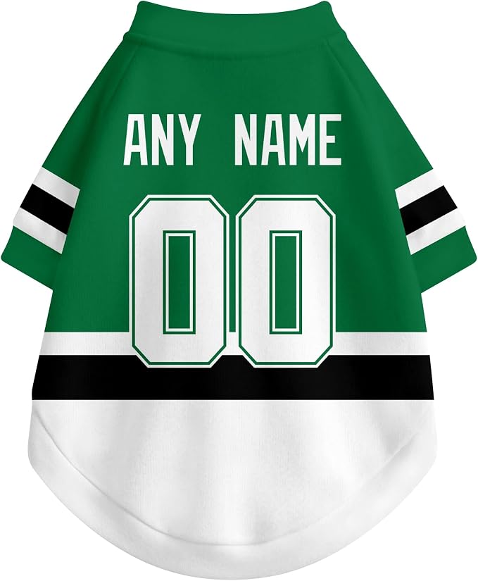 Dallas Dog Clothes Personalized Pet T Shirt for Dogs Gift | Custom Name Number Jersey Style Pet Shirt for Dog