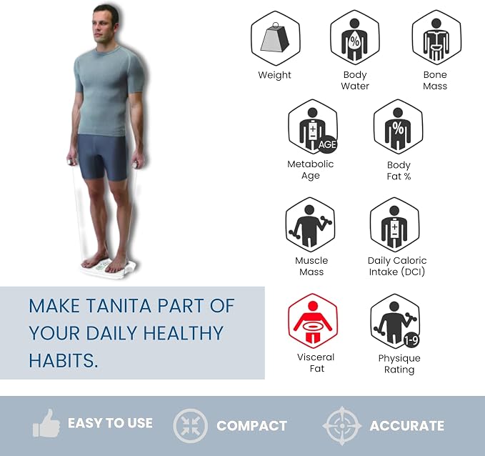 Tanita BC-568 InBody Digital Scale - Japan Technology Segmental Body Composition Analyzer with Smart BMI, Fat, Muscle Mass Measurement, and Nutrition Tracking - FDA Cleared, HSA/FSA Eligible