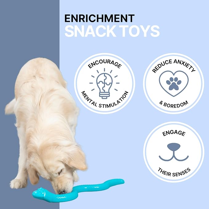 TRIXIE Snack Snake Dog Puzzle Toy for Dogs, Dog Enrichment Toy, Interactive Chew Toy, Treat Dispenser, 23" (59cm)