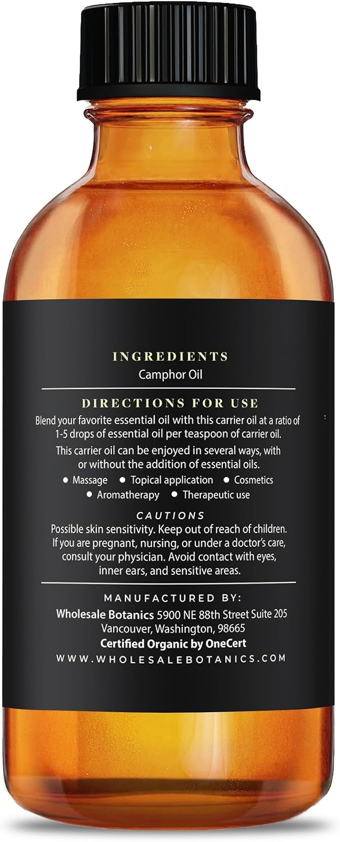 Camphor Essential Oil by Wholesale Botanics | Premium Grade 100% Pure Essential Oil | for Aromatherapy, Soaps, Lotions, & Candles | Vegan & Cruelty Free (4 Fl. Oz.)