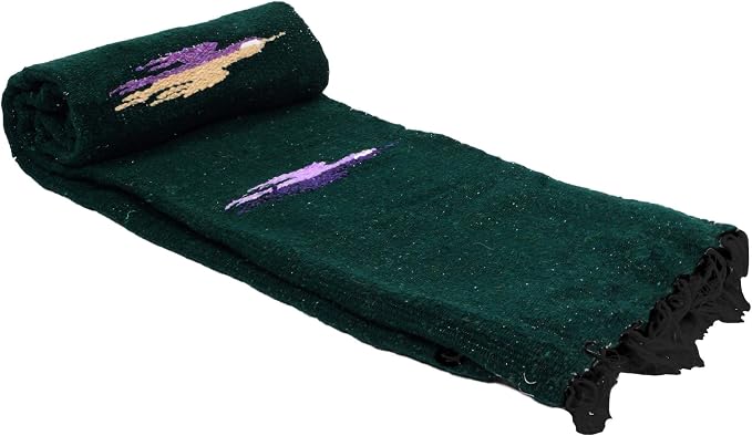 Open Road Goods Mexican Thunderbird Yoga Blanket, Handwoven Throw for Yoga, Meditation, and Home Décor – Versatile Blanket for Beach, Picnic, Camping, or Outdoor Use