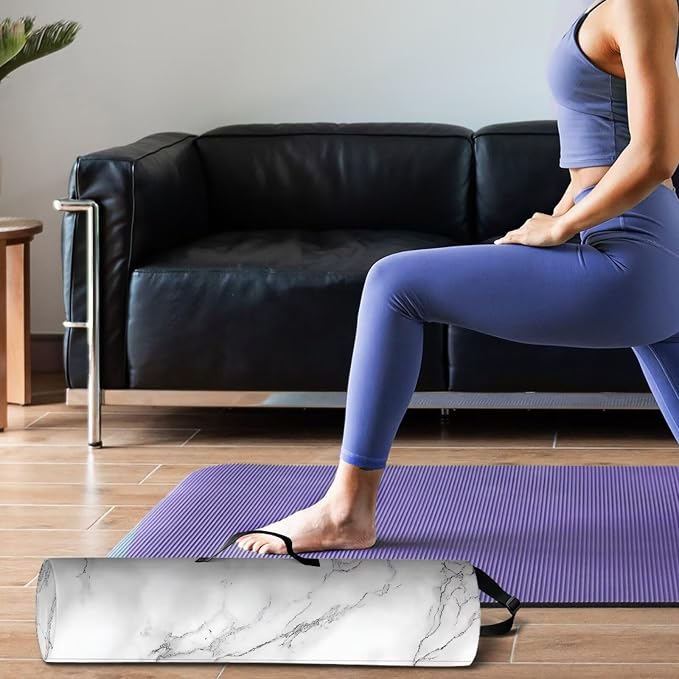 Yoga Mat Bag with Adjustable Shoulder Strap and Handle Zipper, 30in Wide x 6.3in Diameter for Yoga Mat Storage