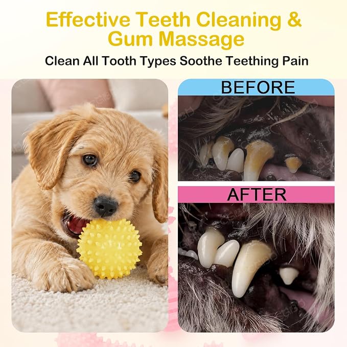 Puppy Toys, 6 Pack Dog Chew Toys for Puppy, Cute Yellow Small Dog Toys, Teething Toys for Puppies, Soft Durable Interactive Chew Toy for Small Dogs