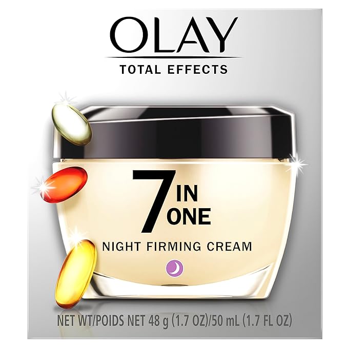 Olay Total Effects Night Firming Cream Face Moisturizer,1.7 oz,(Pack of 2)