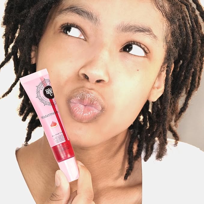 Rosee Lip Gloss Vegan & Cruelty Free Treatment, Professional Make up, Long Lasting Glossy with Shea Butter, Moisturize, Protect & Smooth, High Shine, Non-Sticky (j. Watermelon, 0.5)