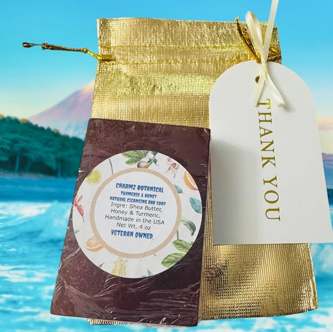 Honey and Turmeric Handmade Bar Soap with Organic Honey, Turmeric and Glycerin | For a Bright Natural Glow | Enjoy a Cool, Refreshing Feeling Each Time You Use This Soap