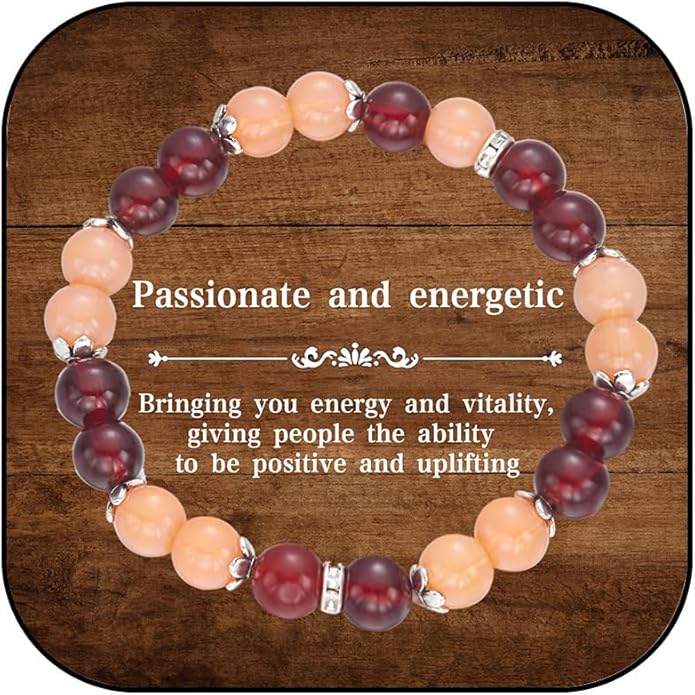 Healing Crystal Bracelet for Women Men Inspirational Bracelet Natural Stone Stretch Bracelet Spiritual Crystal Beads Bracelet Anxiety Relief Jewelry Gifts