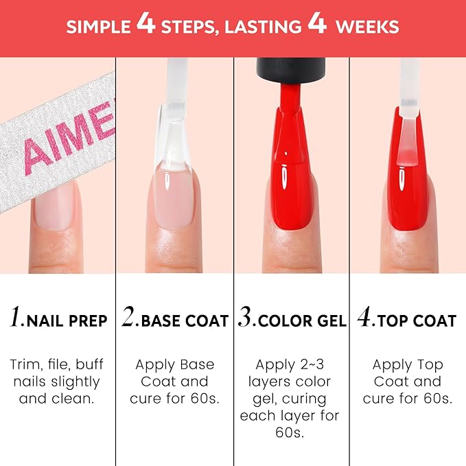 AIMEILI Nude Brown Gel Nail Polish Set 12pcs, Hema Free, Cruelty Free, Vegan, Soak Off U V LED Nail Art Manicure for Women - Kit 44