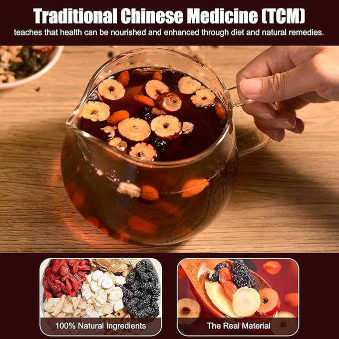 Kidney Tea 30 Bags Ginseng Six Treasure Tea Formula Traditional Chinese Herbal Kidney Cleanse Detox Repair for Women & Men