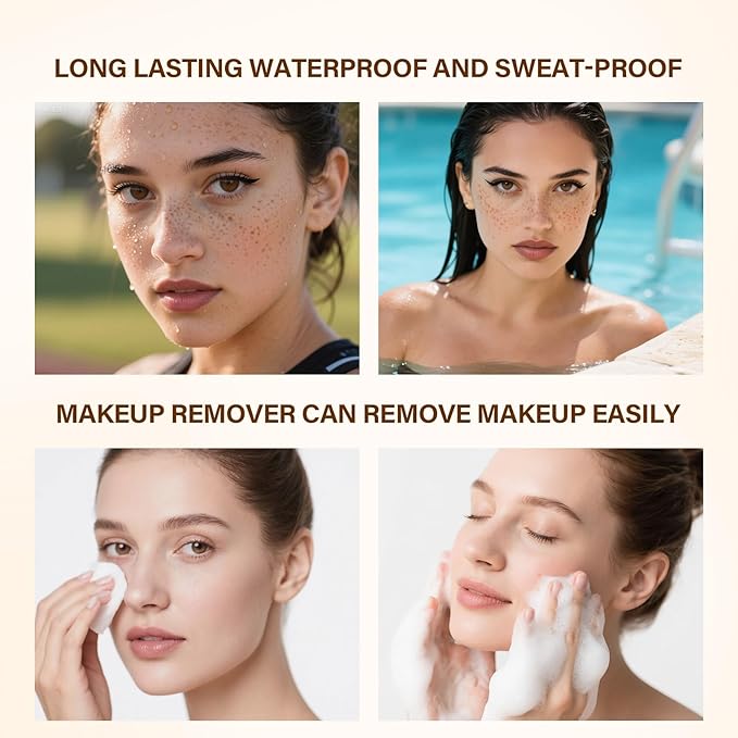 Freckle Pen,Fake Freckles Waterproof, Faux Freckles for Natural Sunkissed Makeup,Quick Dry Long Lasting Soft Dot Sopt Pen (Medium)