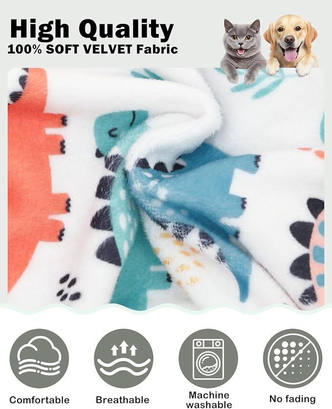 CuteBone Dinosaur Costume Dog Pajamas, Stretchy Spandex Crystal Velvet Sleepwear Coat for Small Dogs, Soft & Warm Pet Outfit Clothes for Cold Weather, Cozy Pullover Design COSP17L