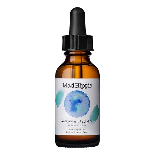 Mad Hippie Antioxidant Facial Oil - Face Oil for Women/Men with Organic Argan Oil, Non-Comedogenic Moisturizer for Face with Natural Sources of Vitamin C & Vitamin E Oil for Skin Care, 1.02 Oz