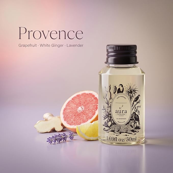 Aura Provence | Lavender & Grapefruit Fragrance Oil for Diffusers | Inspired by L.Labo-Lavande 31 | Aromatherapy Lavender Scent | for Home, Bedroom & Spa | 1.7 fl oz (50ml) | Long Lasting Scent