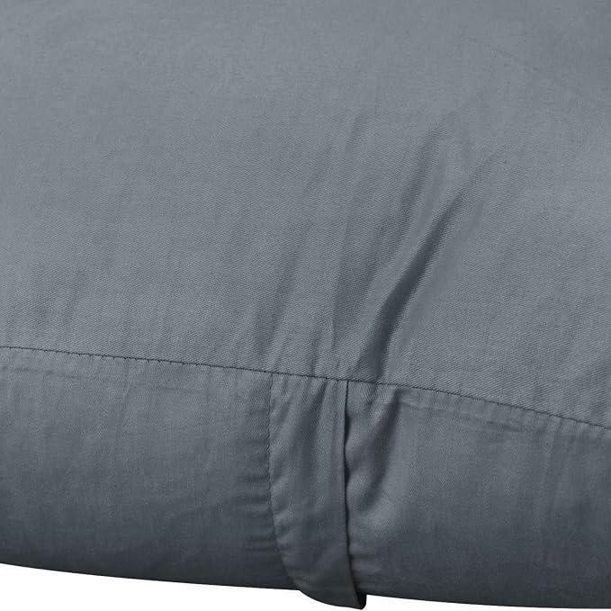 Thmyo 4-Pack 100% Cotton Comfortable Solid Decorative Throw Pillow Case, Square Cushion Cover Pillowcase Sublimation Blank Pillow Covers DIY Throw Pillowcase for Sofa(20x20 inch/ 50x50cm,Dark Grey)