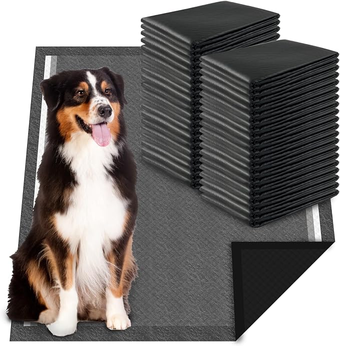 Dogcator Charcoal Puppy Pads Extra Large, Activated Charcoal Dog Pee Pads, X-Large Odorless Potty Pads for Dogs 28"x34", 40 Count XL Disposable Puppy Pads Pet Training Pads for Housebreaking
