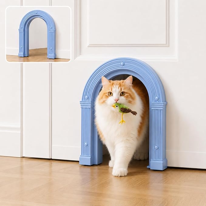 Cat Door for Interior Doors Large - No-Flap, No Training Needed