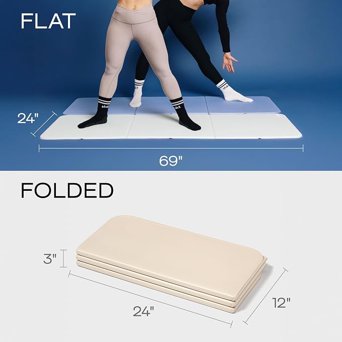 Stakt The Original Foldable Yoga Mat, Premium Foldable Exercise & Workout Mat with Non-Slip Surface, Lightweight Portable for Studio or Home Use, As Seen on Shark Tank