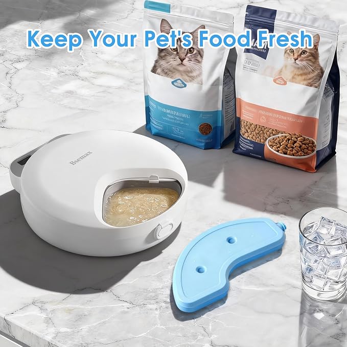 2 Pcs Replacement Ice Packs for Automatic Cat Feeder Wet Food and Automatic Pet Feeder （Place It Horizontally, Not Vertically）