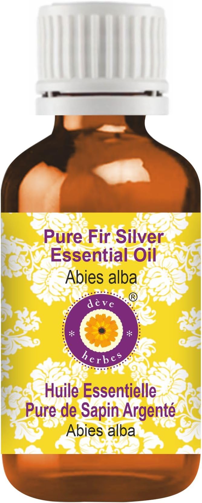 Deve Herbes Pure Fir Silver Essential Oil (Abies alba) Steam Distilled 15ml (0.50 oz)