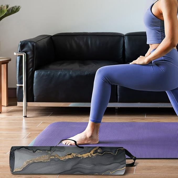 Yoga Mat Bag with Adjustable Shoulder Strap and Handle Zipper, 30in Wide x 6.3in Diameter for Yoga Mat Storage