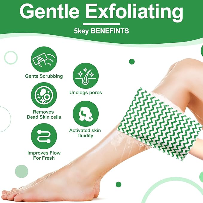 Tatuo 12 Pieces Korean Exfoliating Mitt Glove Italy Towel Body Skin Scrubber Exfoliating Scrubber for Remove Dead Skin Washcloth Korean(Small,Green, Red, Yellow, Blue)