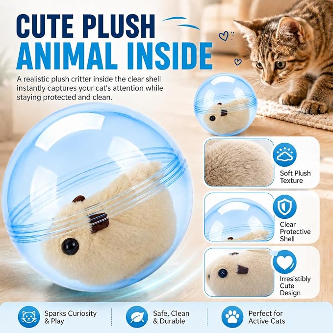 Self Rolling Interactive Cat Ball Smart Cat Ball Toy