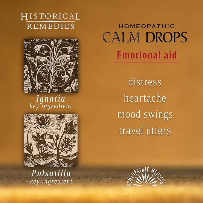 Calm Drops Homeopathic Lozenges (3 Pack)| Natural Care for Emotional Stress Relief, Vegan & Gluten-Free Organic Vanilla Flavor Drops to Promote Relaxation and a Sense of Calm