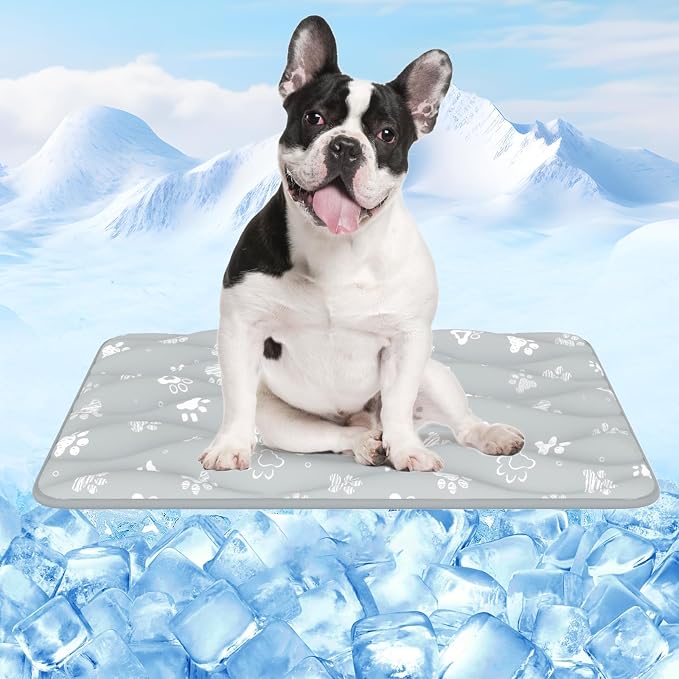 30x20in Dog Cooling Mat with One-Way Moisture & Arc-Chill 3.0 | Color-Changing Cool Indicator. Washable, Non-Slip Pet Bed. One-Way Moisture Tech Keeps Cool & Dry for Floors, Sofas, Kennels