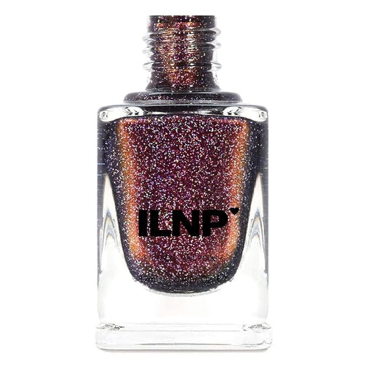 ILNP Bardot - Deep Mahogany Red Holographic Nail Polish