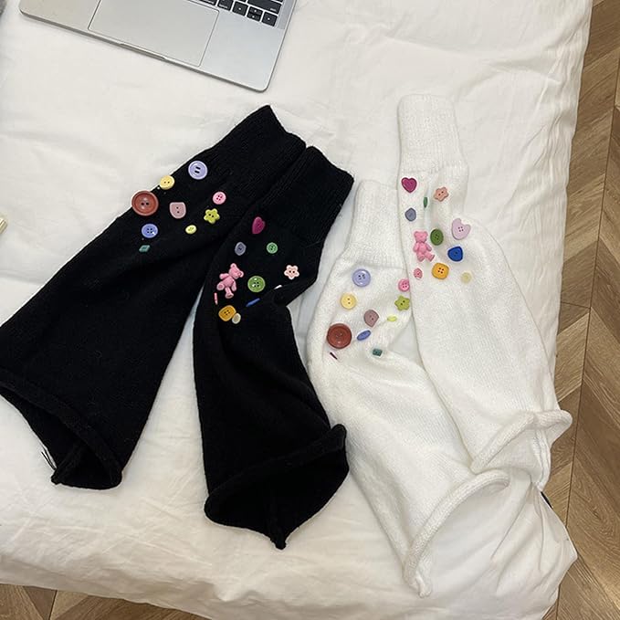 Sexybody Women's Leg Warmers Fashion Knit Warmers Long Socks Cute Y2K Kawaii Japanese Lolita Harajuku Accessories for Girls