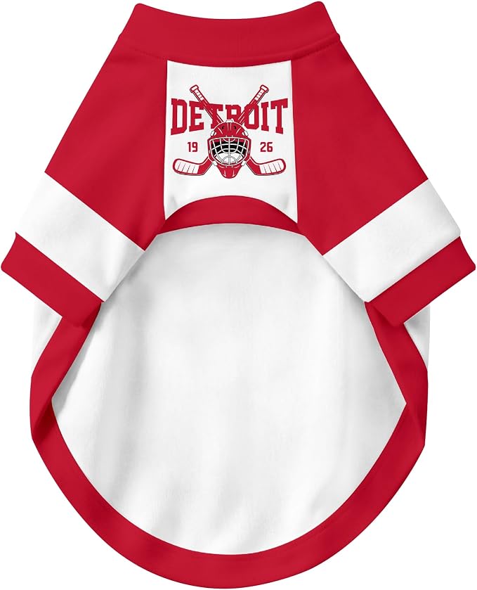 Detroit Dog Clothes Personalized Pet T Shirt for Dogs Gift | Custom Name Number Jersey Style Pet Shirt for Dog