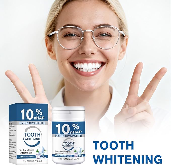 Microcrystalline Hydroxyapatite Powder, 10% Hydroxyapatite Tooth Powder Hydroxyapatites Toothpaste Powders, 80G