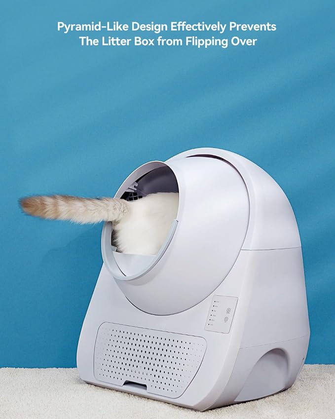 CATLINK Self-Cleaning Litter Box for Multiple Cats 3.5–22 lbs | Cat Litter Box with Safety Protection, Large Capacity, Double Odor Removal (Young Version)