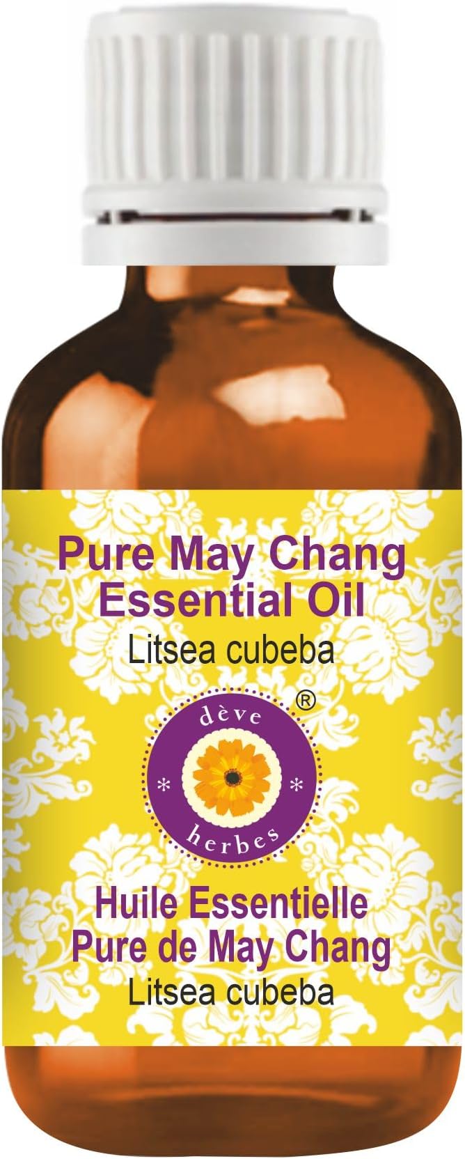 Deve Herbes Pure May Chang Essential Oil (Litsea cubeba) Steam Distilled 5ml (0.16 oz)