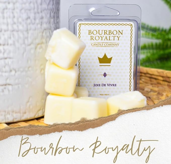 Bourbon Royalty Luxuriously Scented 2 Ounce Wax Mixer Wax Melt Cubes for Tart Burner, Queen of Bourbon, White