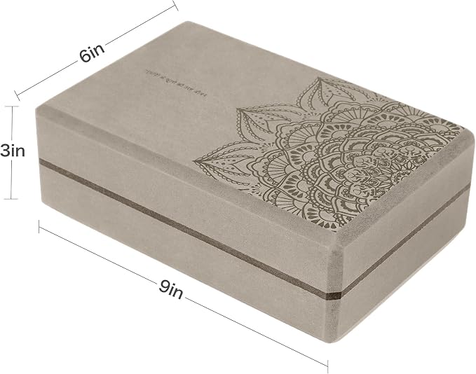 nuveti Yoga Blocks Set of 2, High Density Yoga Brick Foam Blocks to Improve Strength, Flexibility and Balance Brick Foam Blocks