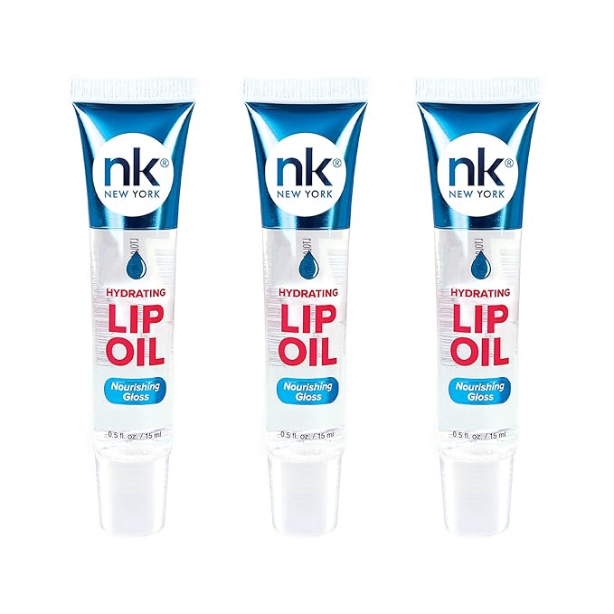 Nicka K Hydrating Lip Oil Nourishing Glass (GLOSS-3PK)
