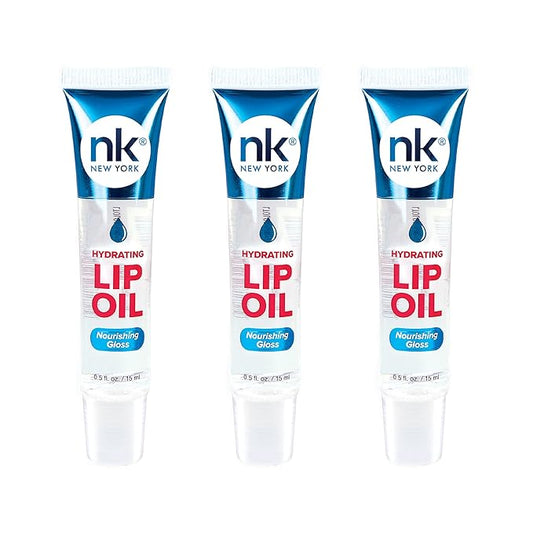 Nicka K Hydrating Lip Oil Nourishing Glass (GLOSS-3PK)