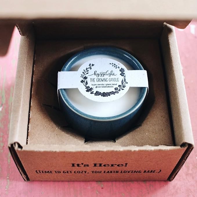 Hyggelight - The Growing Candle, Lilac Scented Aromatherapy Candles, 8.5oz Pot, 100% Soy, Willow