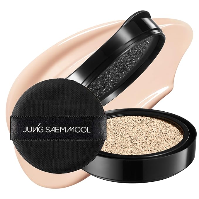 JUNG SAEM MOOL Essential Skin Nuder Cushion Refill | Natural Finish, Buildable Coverage Cushion Foundation by Korean Makeup Artist (Refill Only, 0.49 Fl Oz, SPF 50), 17 Fair Light