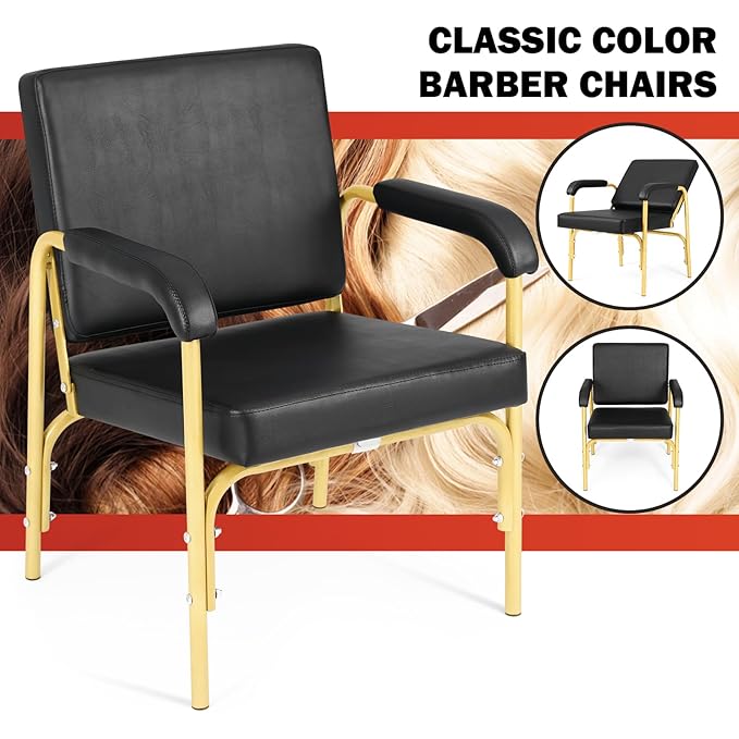 Artist hand Shampoo Chair for Salon Reclinng Salon Chair Barber Chair Hair Stylist Auto Recline Chairs Shampoo Spa Beauty Equipment(Gold)