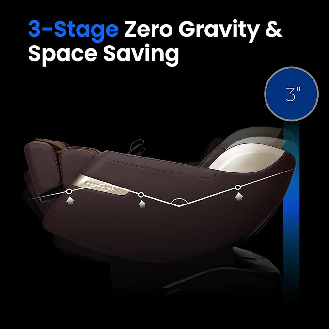 Titan Quantum Massage Chair | Brown | Full Body & Zero Gravity Features | Customizable Massage Programs
