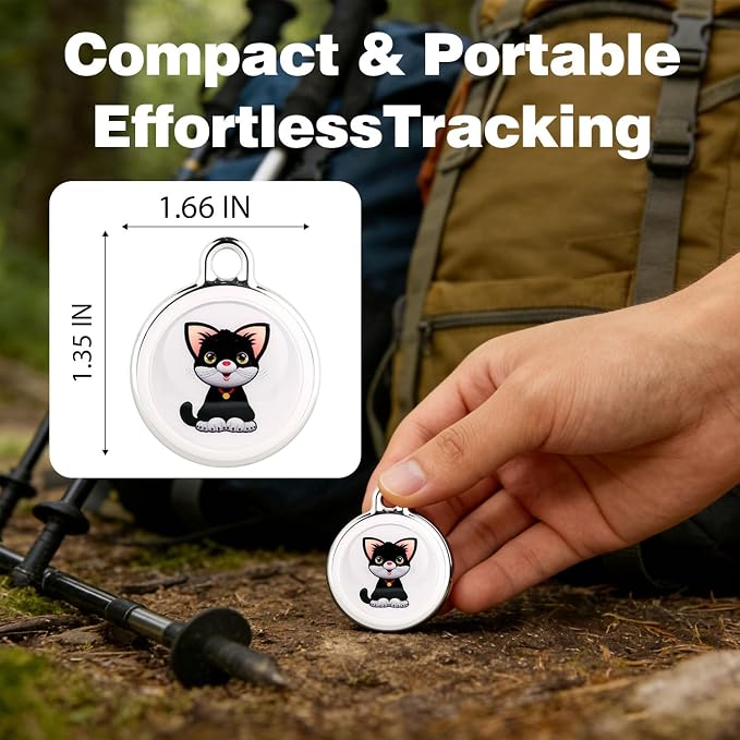 GPS Tracker for Dogs Mini Easy-to-Use Cat GPS Tracker | Waterproof and Drop-Proof Real-Time with Battery Life of 365 Days No Subscription Required for Android and iOS