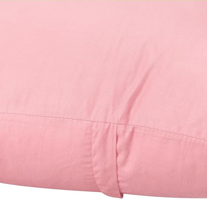 Thmyo 4-Pack 100% Cotton Comfortable Solid Decorative Throw Pillow Case Square Cushion Cover Pillowcase Sublimation Blank Pillow Covers DIY Throw Pillowcase for Sofa(18x18inch/45x45cm,Pink 2)