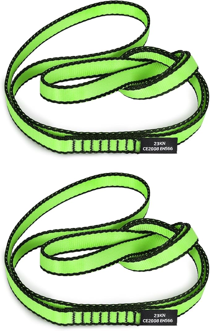 18MM Nylon Climbing Sling Runner 23KN CE2008/EN566 Strong Webbing Straps for Rock Climbing,Mountaineering, Rappelling, Swing, Yoga Hammock etc