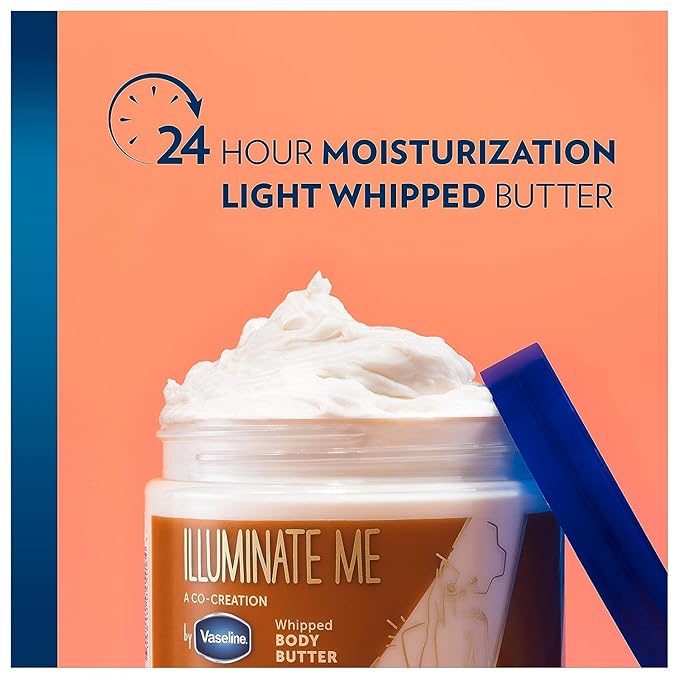 Vaseline Lotion - Illuminate Me Body Butter, Whipped Shea Butter Co-Created with Black Women for Luminous, Glowing Skin, Moisturizing Lotion for Extremely Dry Skin, Scented, 11 Oz Ea (Pack of 6)