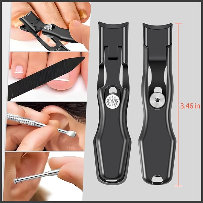 Stocking Stuffers Gifts for Men Adults Seniors, Nail Clippers with Catcher, Christmas Gifts for Men Dad Boyfriend Teens Him, Heavy Duty Clipper with Safety Lock for Mens Women Seniors