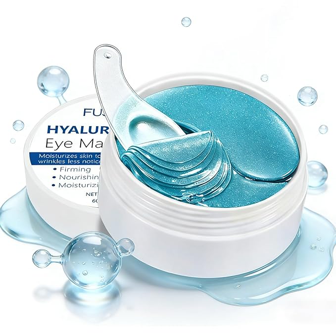 Under Eye Patches Masks-60 PCs for Dark Circles, Puffy Eyes, Fine Lines, Wrinkles, Eye Bags Treatment with Collagen & Hyaluronic Acid - Day & Night Skin Treatment Pads,Moisturizing and Hydrating