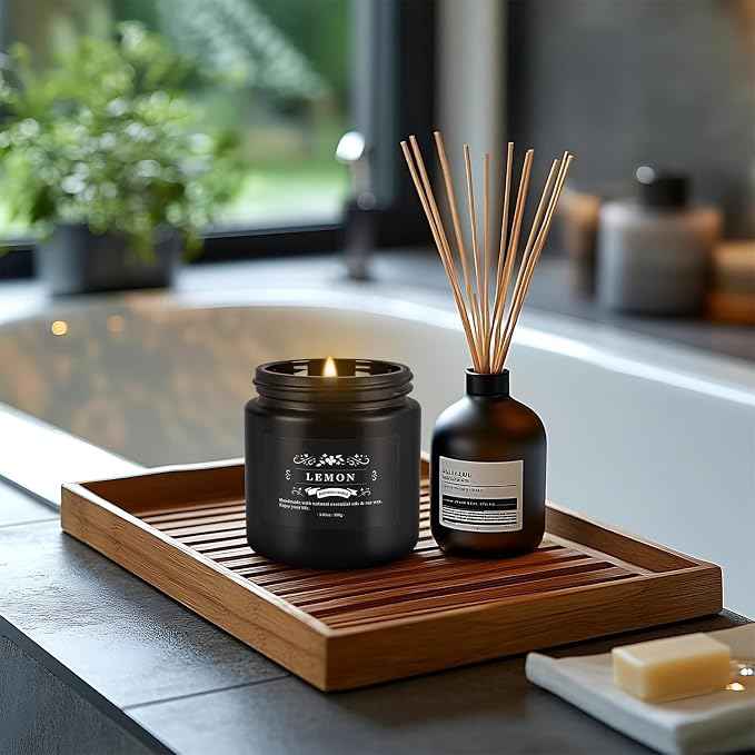 YOROXRG Scented Candles Gifts Set 24 Pack Soy Wax Travel Tin Jar Candles for Home 3.05 OZ for Mom for Christmas, Birthday, Thanksgiving, Mother's Day,Father'Day(Black)